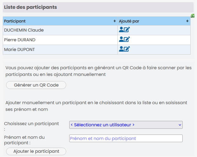 Ajout des participants à une causerie Les participants d'une causerie